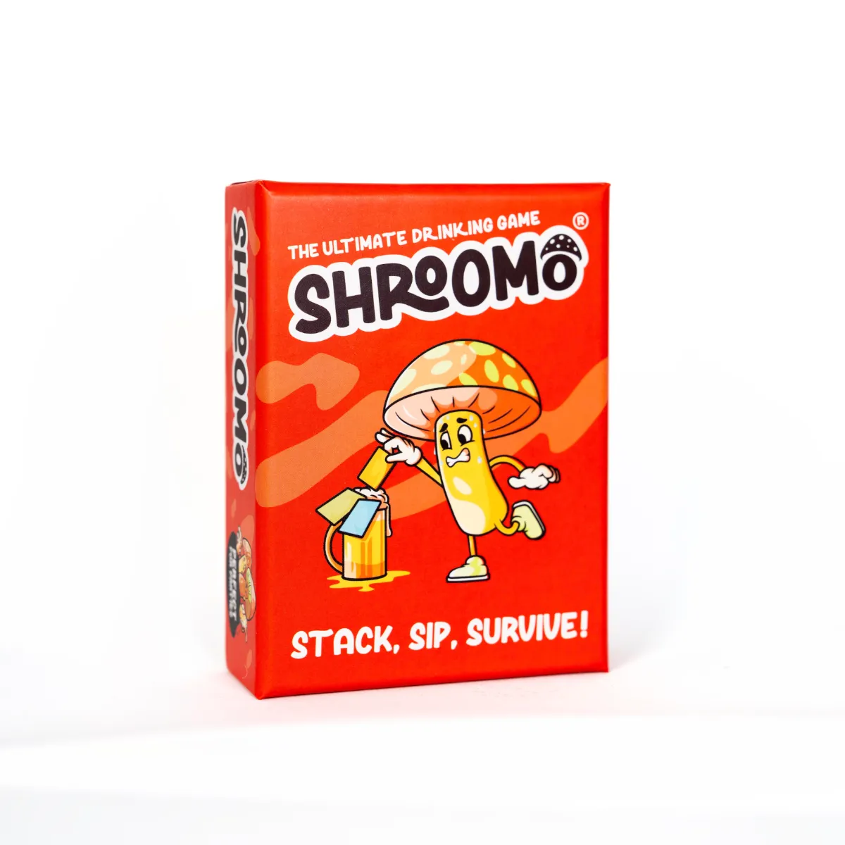 Shroomo drinking game box front – the chaotic balance-based card game